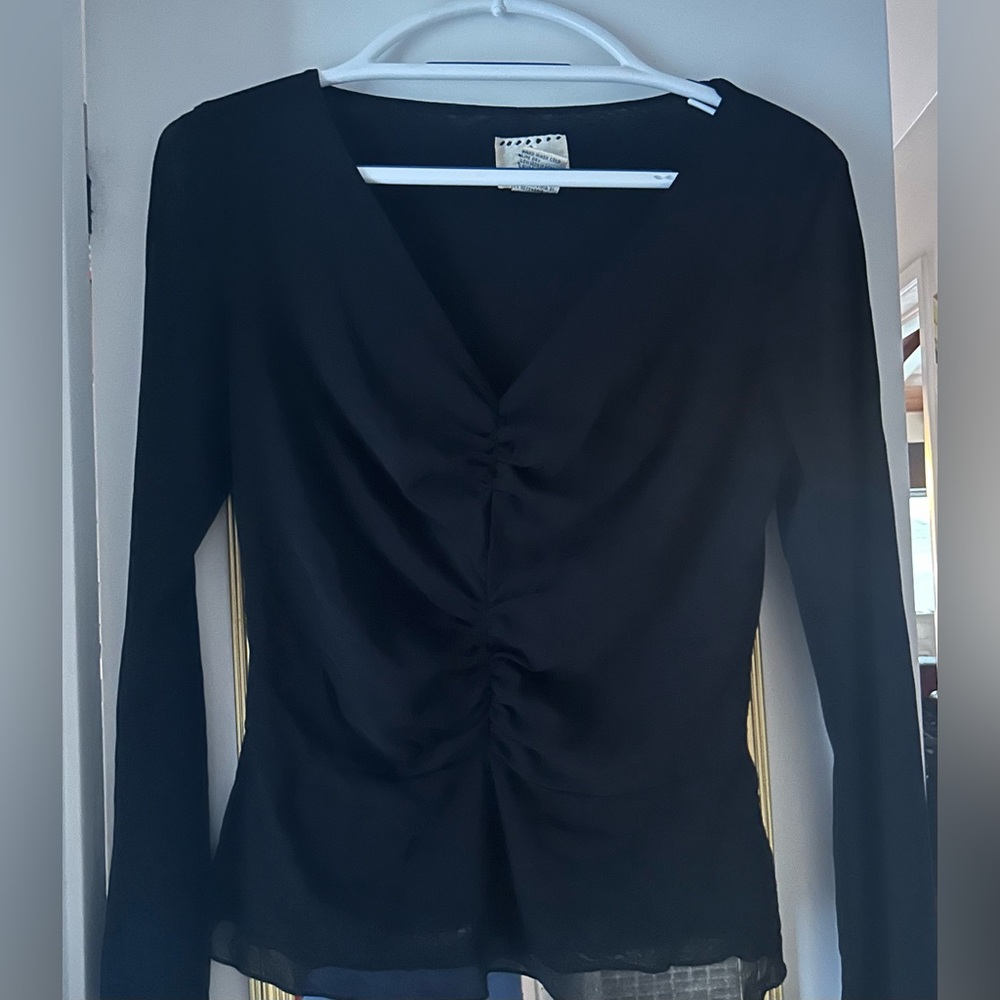 Vintage 90s top with sheer bell sleeves